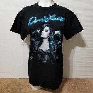 Demi Lovato shirt Medium photo graphic black band merch Neon Lights Tour?